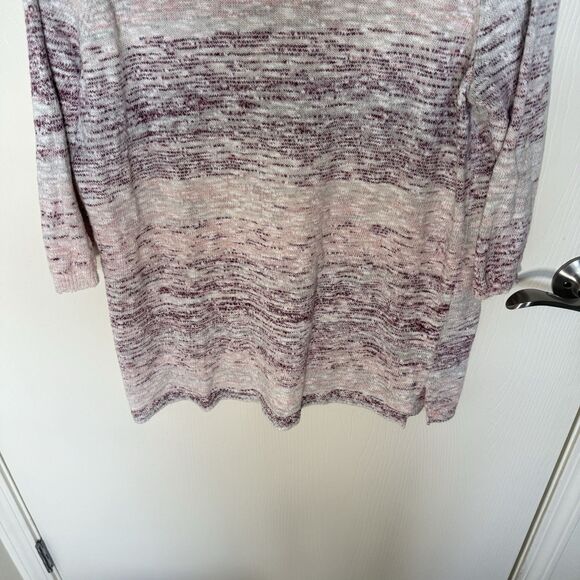 Land’s End Women’s Cotton Blend Ombre Heather Pullover Sweater Casual Basic LP - Picture 4 of 11